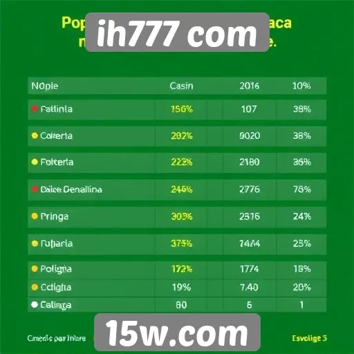 Estatísticas de popularidade do ih777 com